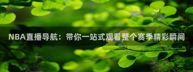 NBA直播导航：带你一站式观看整个赛季精彩瞬间